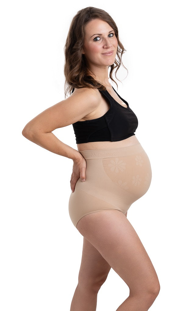 Belevation Best High Waisted Maternity Underwear, Pregnancy Undergarments XXL 22-26 / Mocha