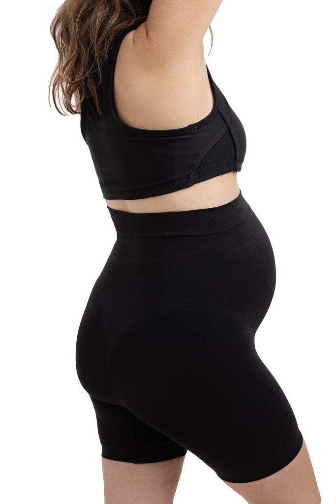 Bosaen Seamless Maternity Shapewear for Dresses, High Waisted Mid-Thigh Pregnancy  Shapewear Over Bump with Belly Support Black at  Women's Clothing  store