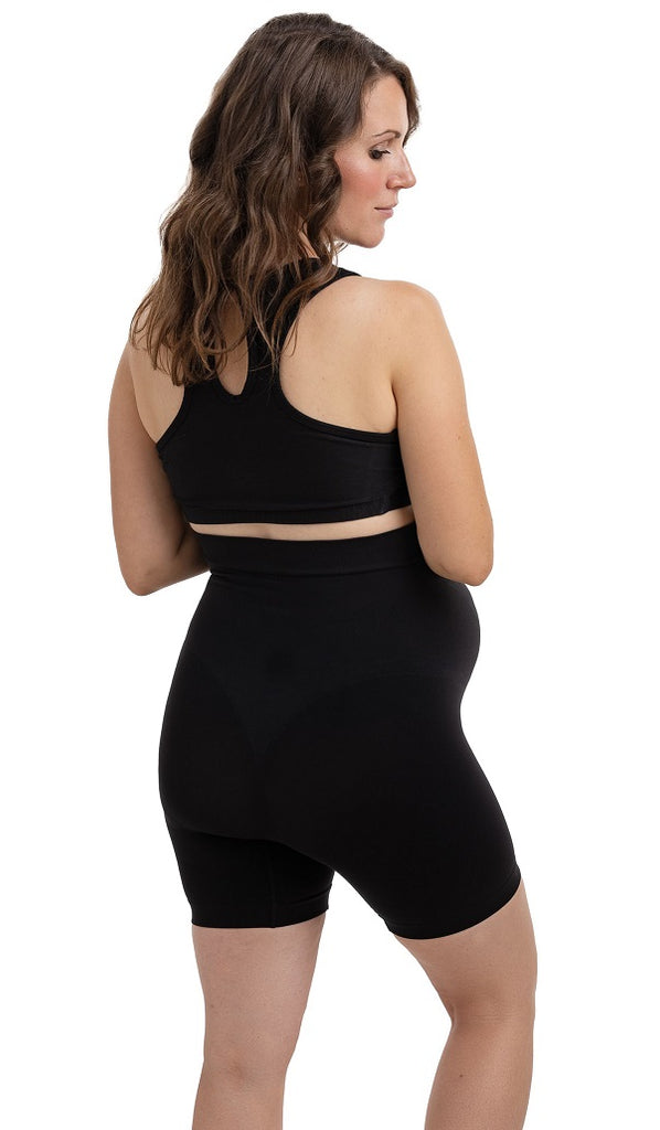 Bosaen Seamless Maternity Shapewear for Dresses, High Waisted Mid-Thigh Pregnancy  Shapewear Over Bump with Belly Support Black at  Women's Clothing  store